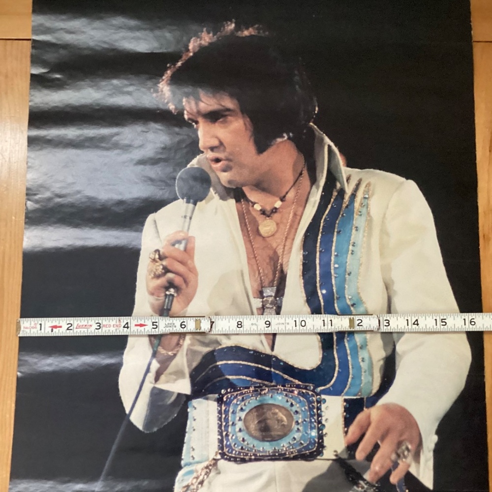 VINTAGE DOUBLE SIDED ELVIS POSTER  IN CONCERT 1974 SPECIAL ANNIVERSARY ISSUE - Picture 5 of 12